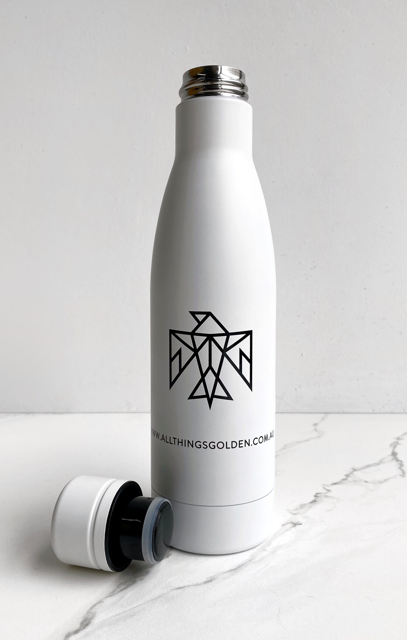 THE A.T.G STAINLESS STEEL BOTTLE - WHITE