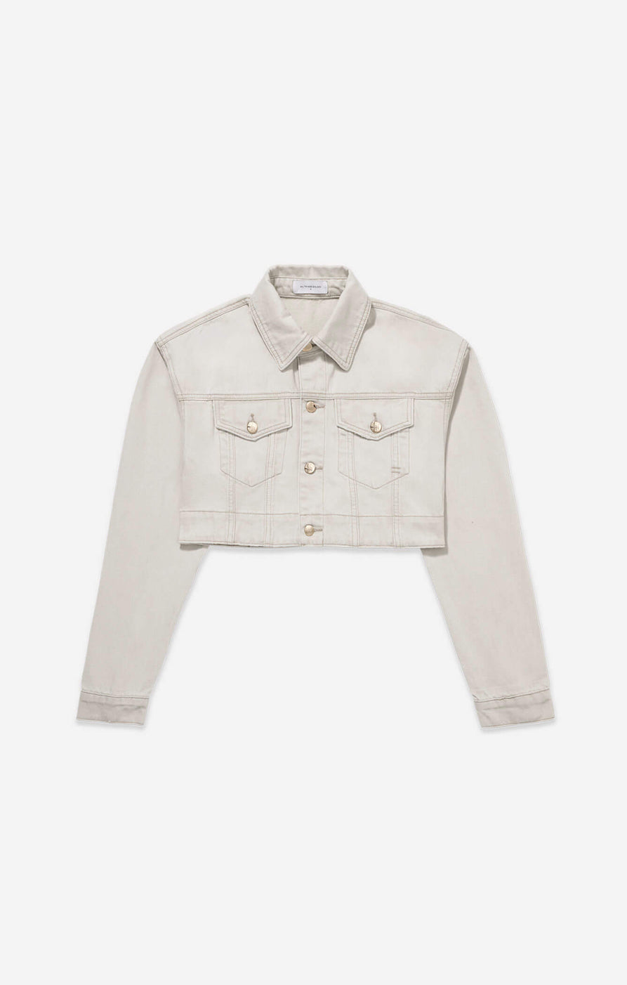 THE BOX CROP JACKET - WASHED STONE – All Things Golden