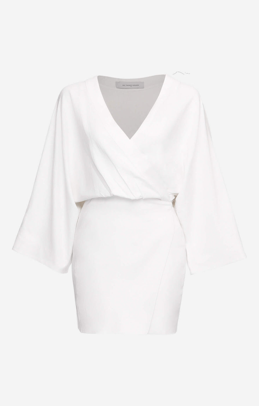 THE LINEN KIMONO DRESS - WHITE – All Things Golden