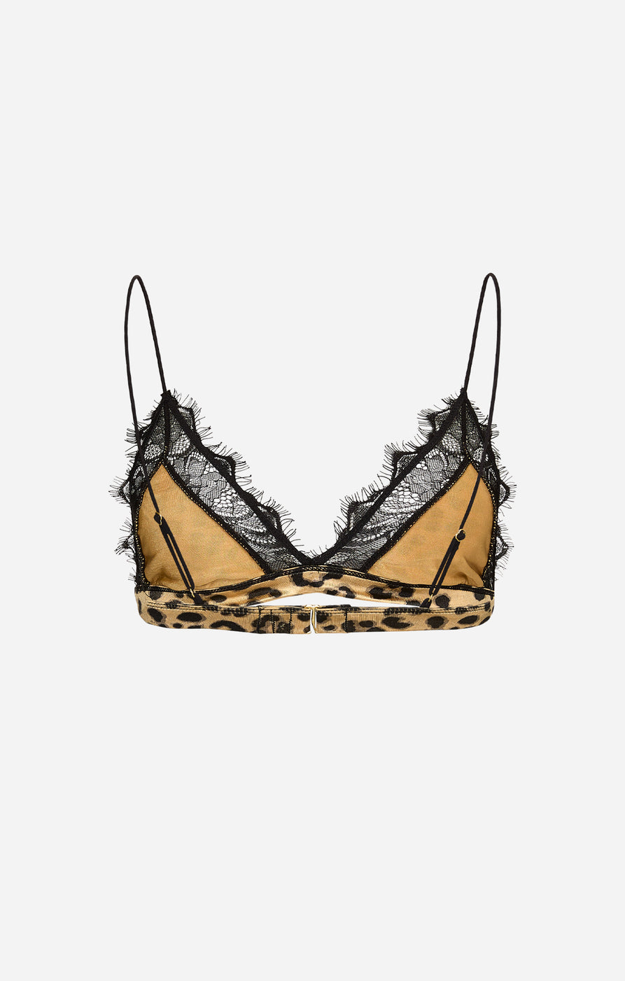 Love & Other Things cut out bra and thong set in brown leopard