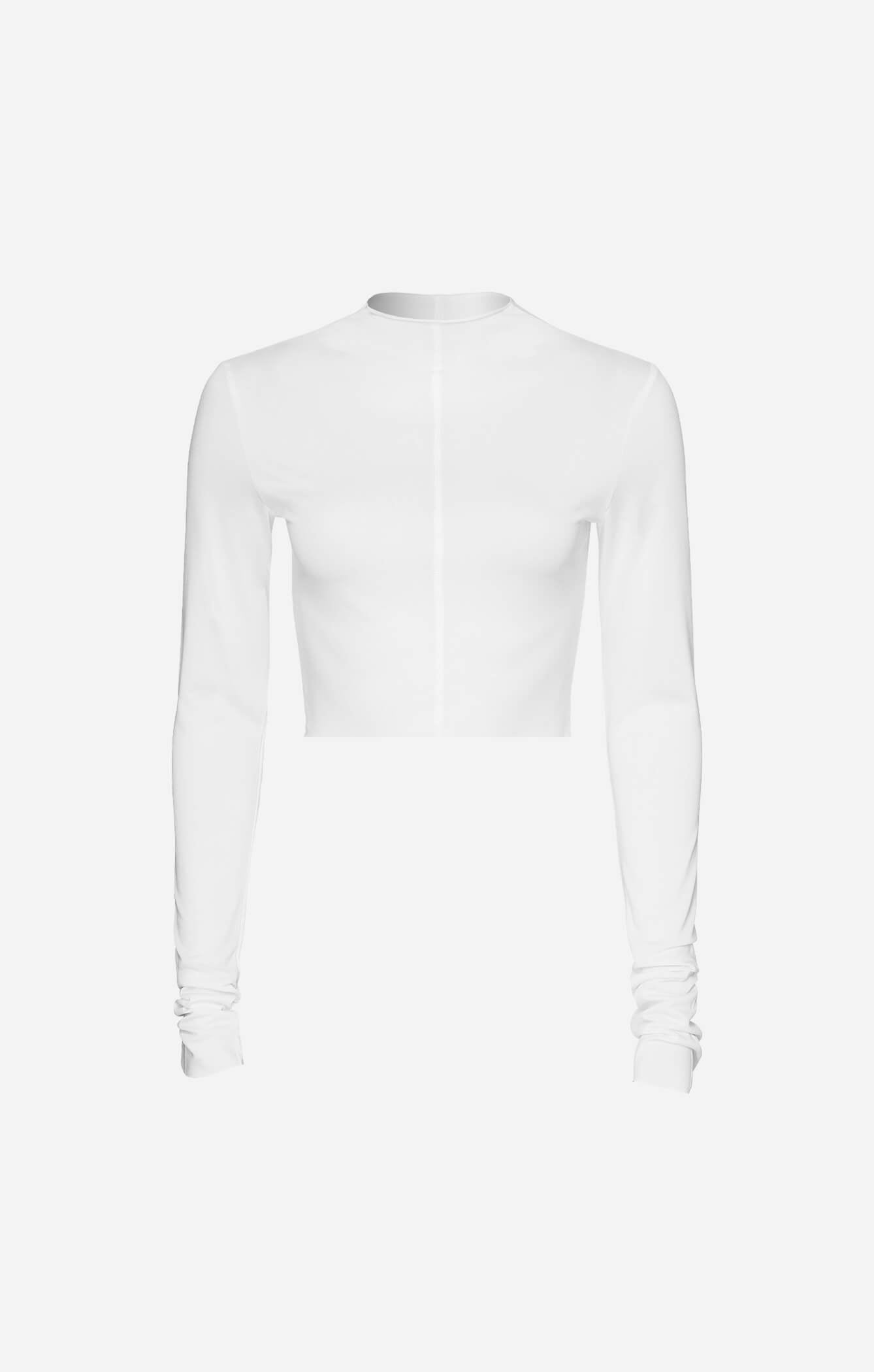 THE MODAL L/S CROP - WHITE