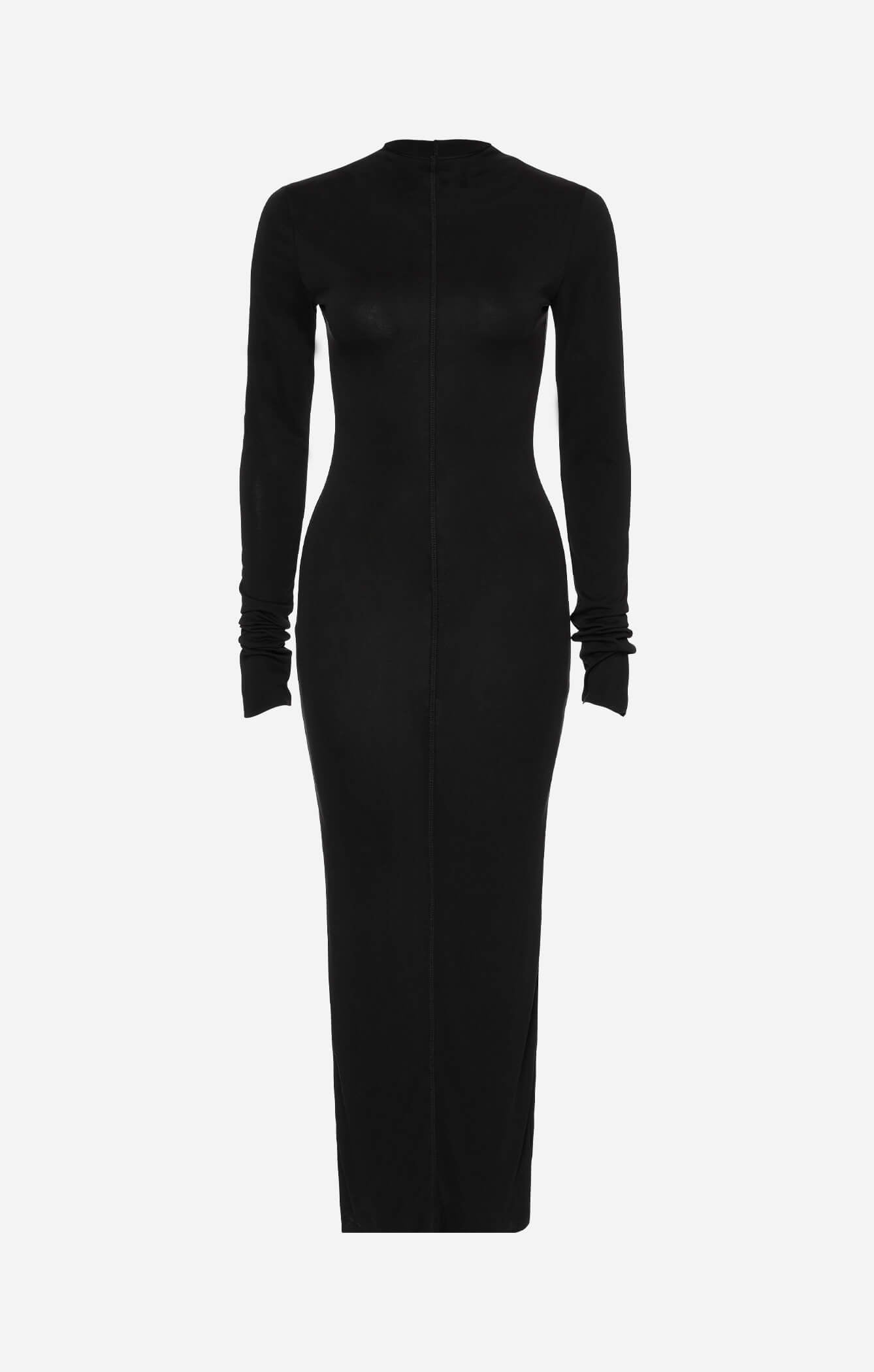 THE MODAL L/S MIDI DRESS - BLACK