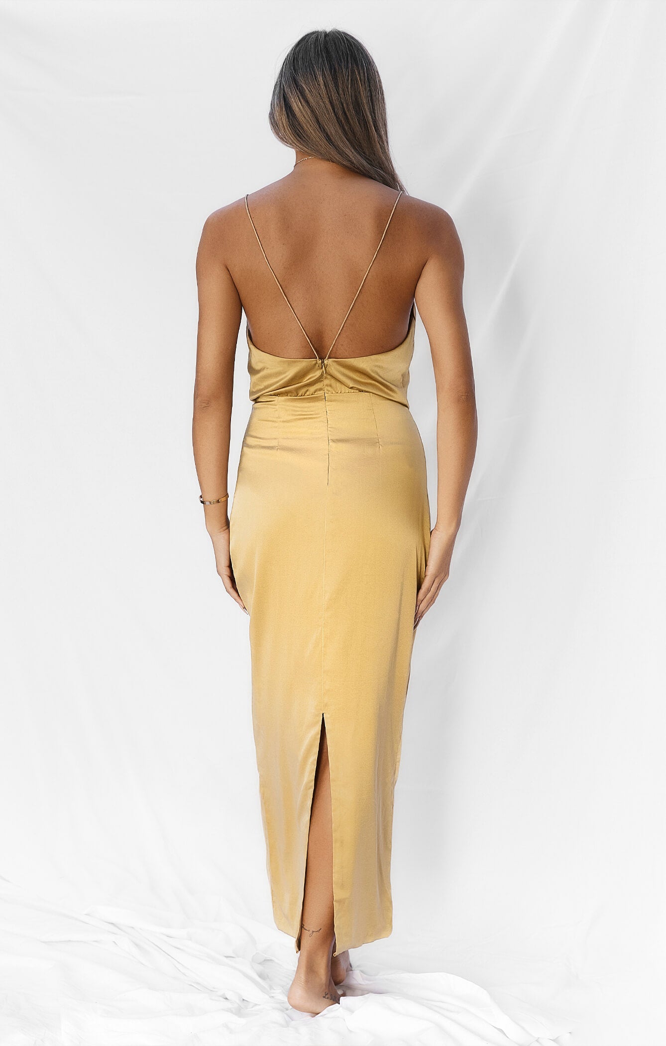 THE SILK CLASSIC DRESS - GOLD