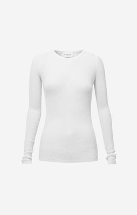 THE KNITTED LONG SLEEVE - WHITE